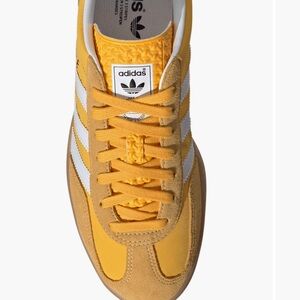 Adidas Yellow and White Sneakers with Classic Stripes